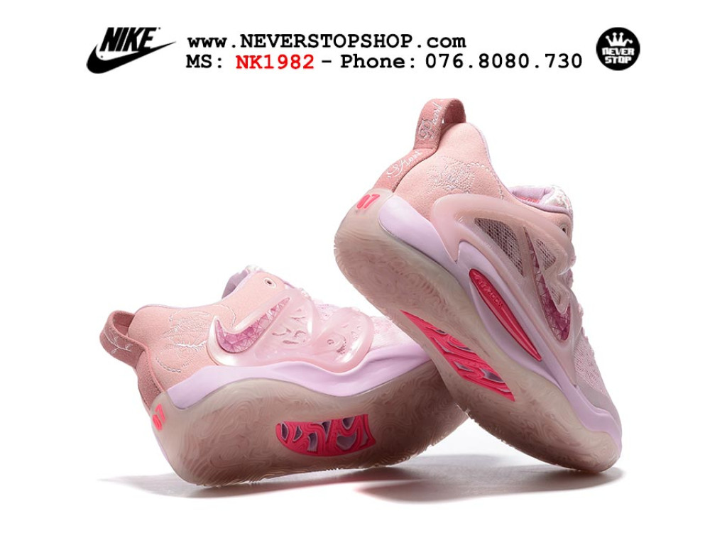 Giày bóng rổ nam Nike KD 15 Hồng Full sfake replica 1:1 authentic chính hãng giá rẻ tốt HCM