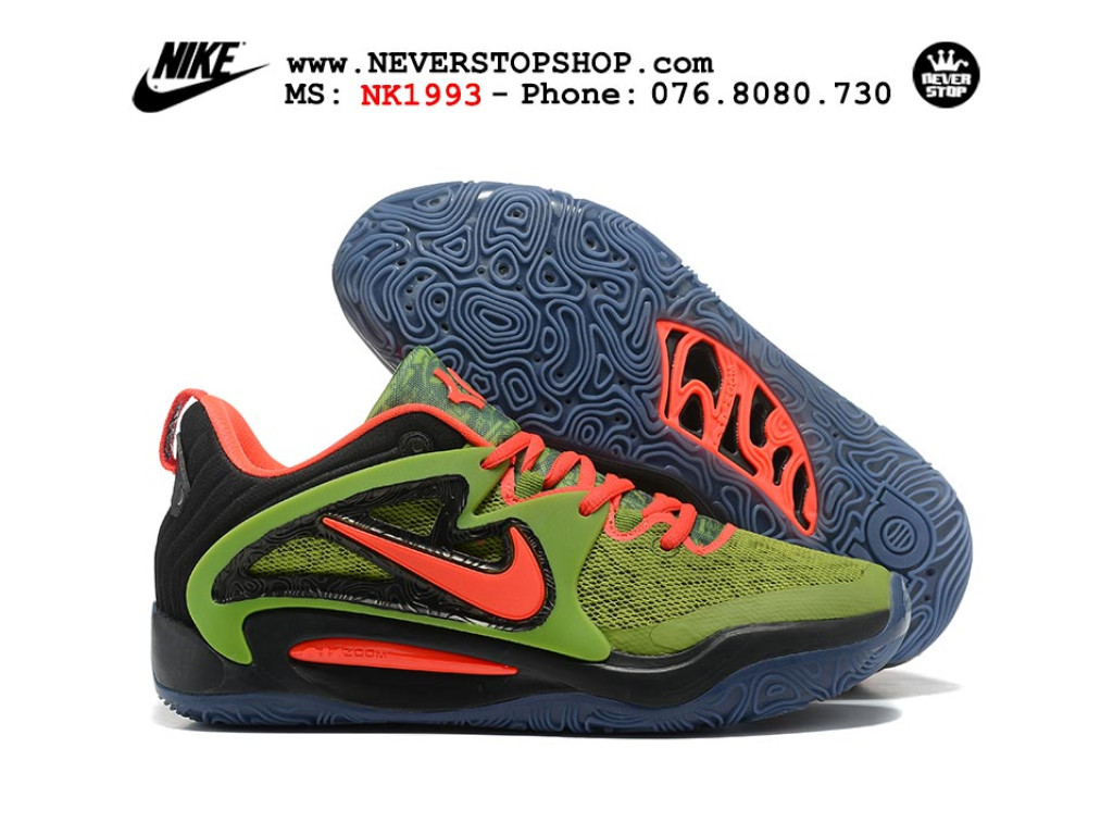 Giày bóng rổ nam Nike KD 15 Xanh Cam sfake replica 1:1 authentic chính hãng giá rẻ tốt HCM