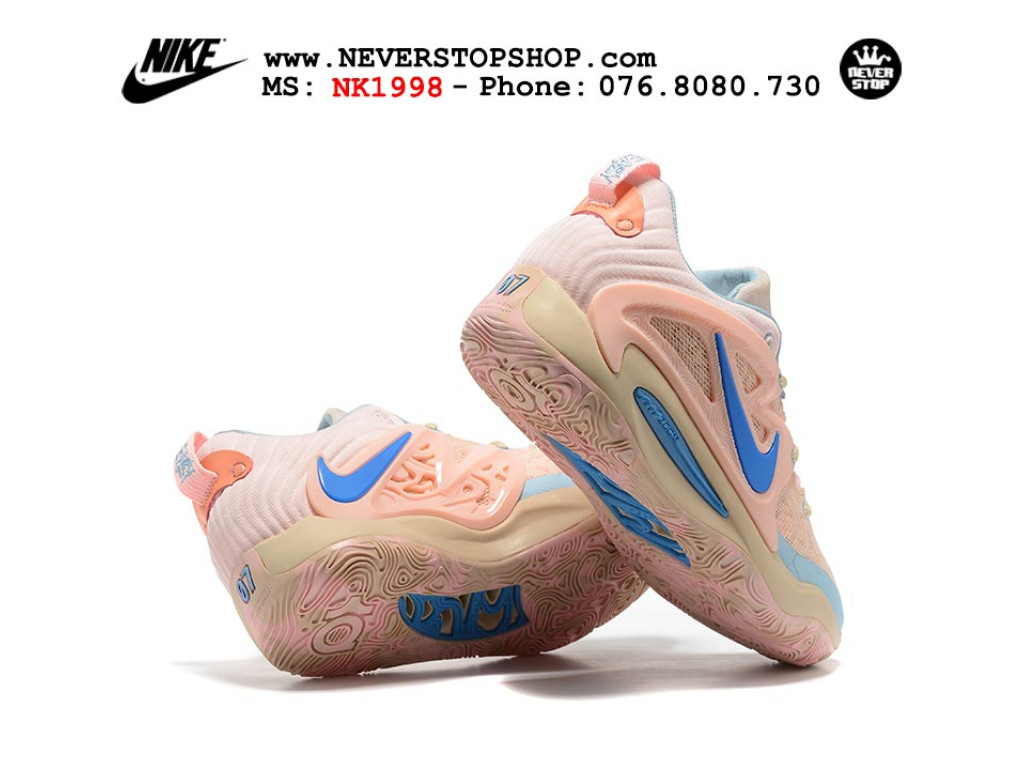 Giày bóng rổ nam Nike KD 15 Hồng Xanh sfake replica 1:1 authentic chính hãng giá rẻ tốt HCM