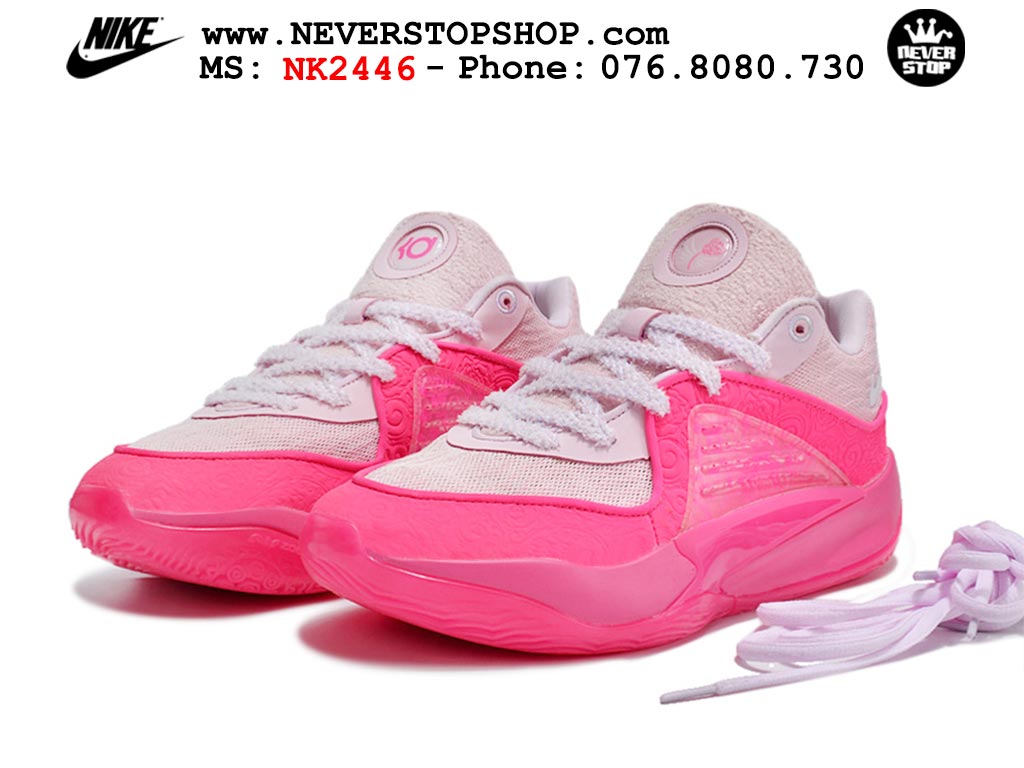 Giày bóng rổ cổ thấp Nike KD 16 Hồng Tím bản đẹp replica 1:1 like authentic chính hãng real giá rẻ tốt HCM 