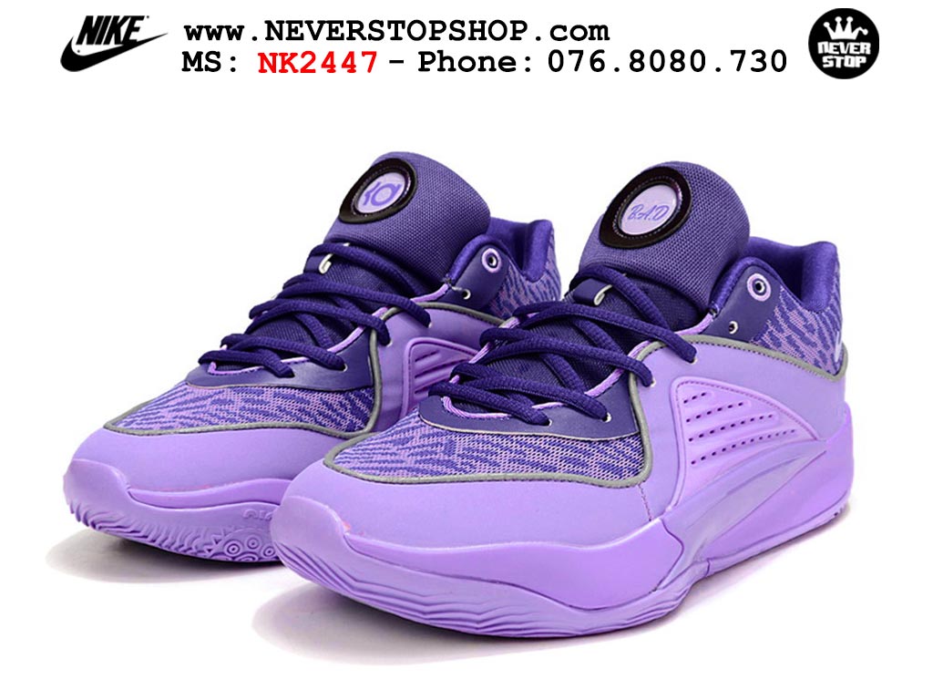 Giày bóng rổ cổ thấp Nike KD 16 Tím bản đẹp replica 1:1 like authentic chính hãng real giá rẻ tốt HCM 