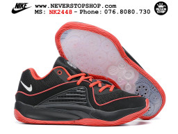 Giày bóng rổ cổ thấp Nike KD 16 Đen Đỏ bản đẹp replica 1:1 like authentic chính hãng real giá rẻ tốt HCM 
