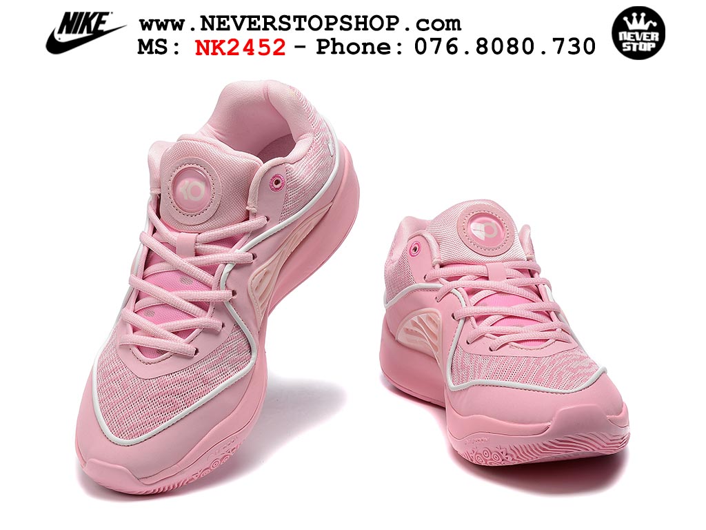 Giày bóng rổ cổ thấp Nike KD 16 Hồng bản đẹp replica 1:1 like authentic chính hãng real giá rẻ tốt HCM 