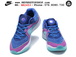 Giày bóng rổ cổ thấp Nike KD 16 Xanh Tím bản đẹp replica 1:1 like authentic chính hãng real giá rẻ tốt HCM 