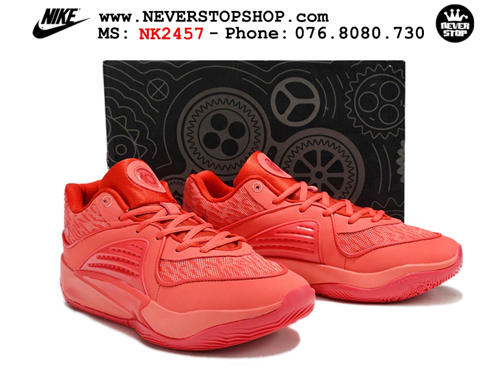 Giày bóng rổ cổ thấp Nike KD 16 Đỏ bản đẹp replica 1:1 like authentic chính hãng real giá rẻ tốt HCM 