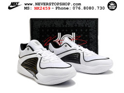 Giày bóng rổ cổ thấp Nike KD 16 Trắng Đen bản đẹp replica 1:1 like authentic chính hãng real giá rẻ tốt HCM 