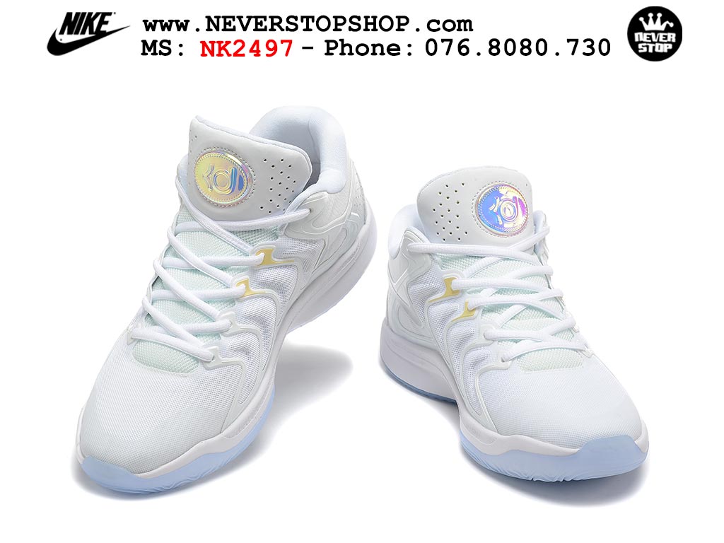 Giày bóng rổ cổ thấp Nike KD 17 Trắng tích hợp full Air Zoom bản đẹp replica 1:1 like authentic chính hãng real giá rẻ tốt HCM