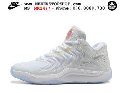 Giày bóng rổ cổ thấp Nike KD 17 Trắng tích hợp full Air Zoom bản đẹp replica 1:1 like authentic chính hãng real giá rẻ tốt HCM