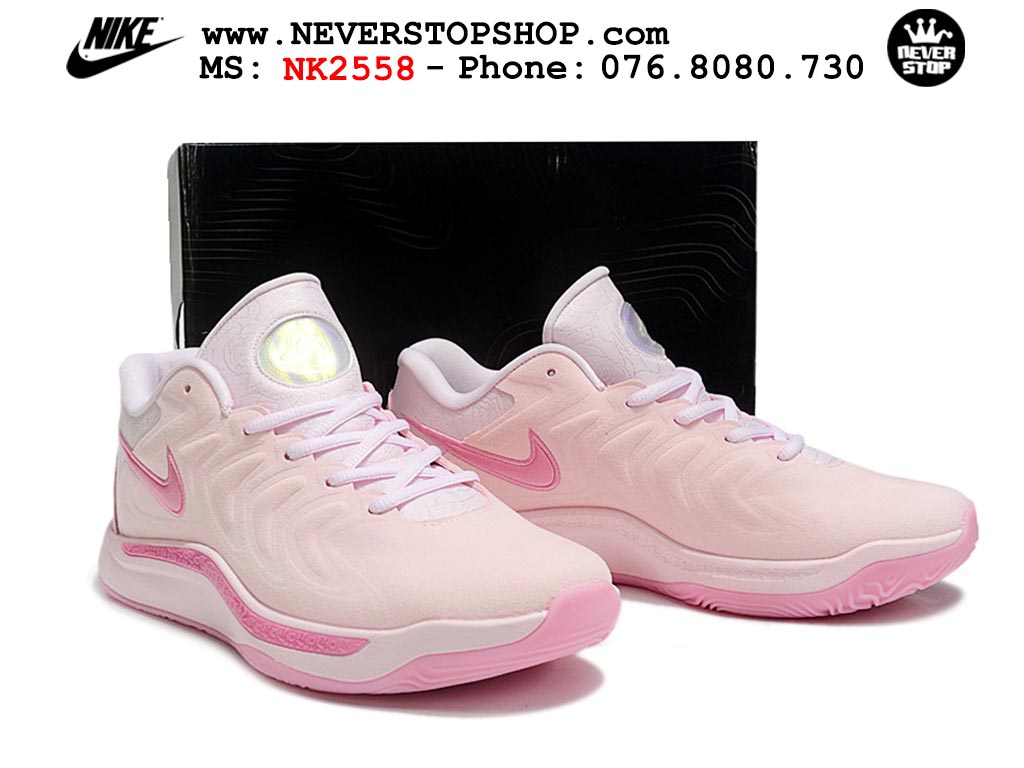 Giày bóng rổ cổ thấp Nike KD 17 Hồng tích hợp full Air Zoom bản đẹp replica 1:1 like authentic chính hãng real giá rẻ tốt HCM