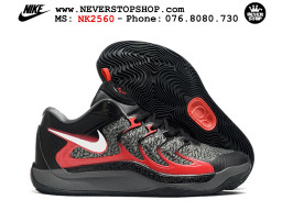 Giày bóng rổ cổ thấp Nike KD 17 Xám Đỏ tích hợp full Air Zoom bản đẹp replica 1:1 like authentic chính hãng real giá rẻ tốt HCM