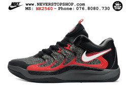 Giày bóng rổ cổ thấp Nike KD 17 Xám Đỏ tích hợp full Air Zoom bản đẹp replica 1:1 like authentic chính hãng real giá rẻ tốt HCM