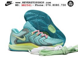 Giày bóng rổ cổ thấp Nike KD 17 Xanh Dương Xanh Lá tích hợp full Air Zoom bản đẹp replica 1:1 like authentic chính hãng real giá rẻ tốt HCM