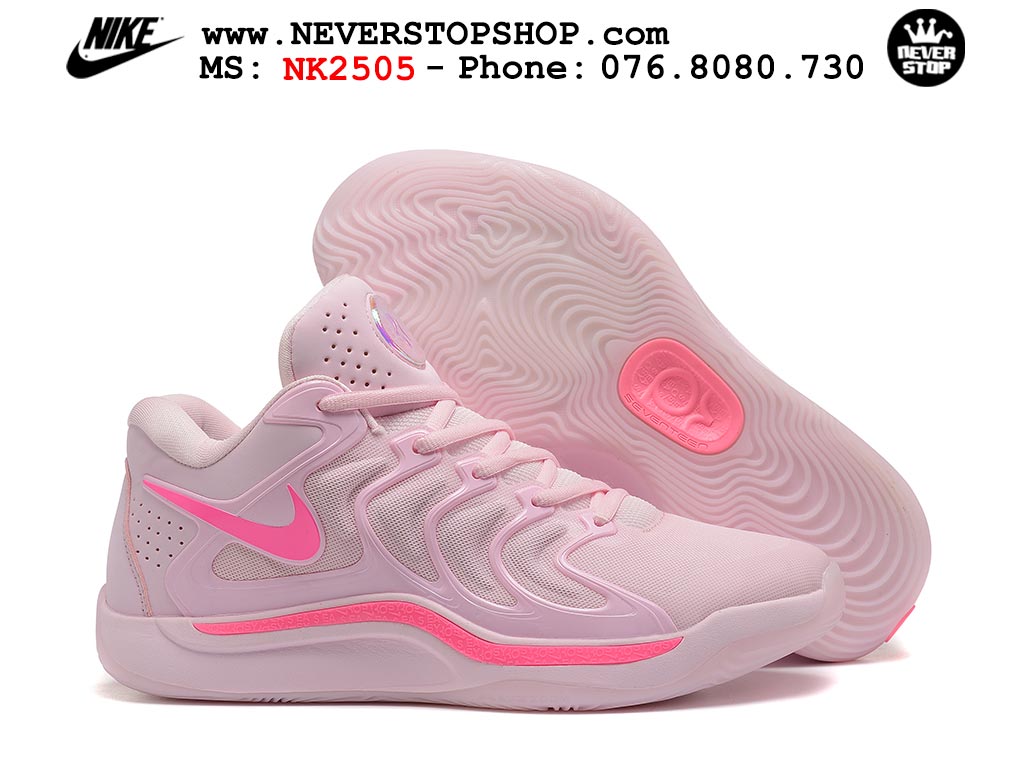 Giày bóng rổ cổ thấp Nike KD 17 Hồng tích hợp full Air Zoom bản đẹp replica 1:1 like authentic chính hãng real giá rẻ tốt HCM