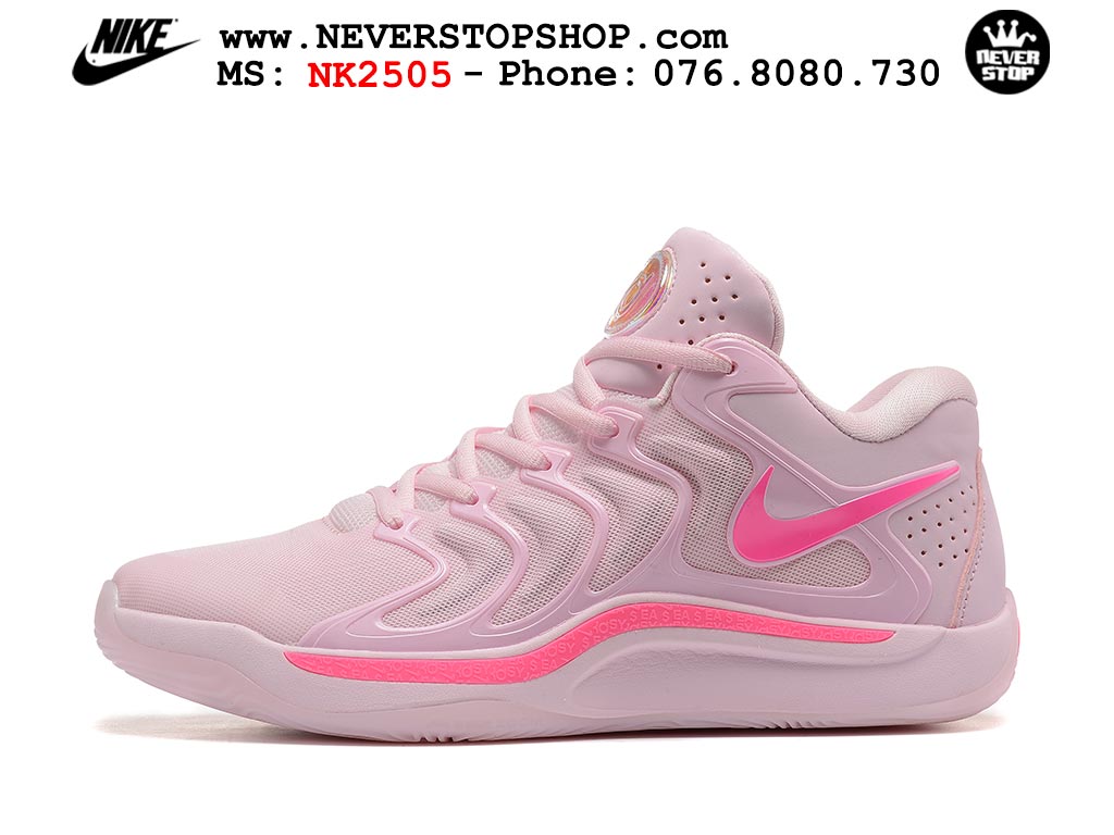 Giày bóng rổ cổ thấp Nike KD 17 Hồng tích hợp full Air Zoom bản đẹp replica 1:1 like authentic chính hãng real giá rẻ tốt HCM