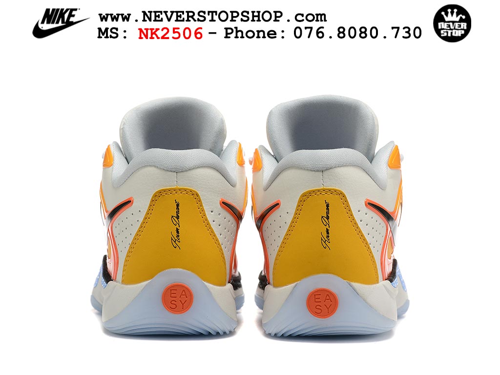 Giày bóng rổ cổ thấp Nike KD 17 Trắng Cam tích hợp full Air Zoom bản đẹp replica 1:1 like authentic chính hãng real giá rẻ tốt HCM