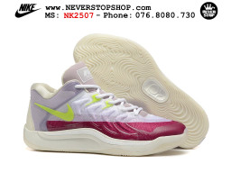 Giày bóng rổ cổ thấp Nike KD 17 Xám Đỏ tích hợp full Air Zoom bản đẹp replica 1:1 like authentic chính hãng real giá rẻ tốt HCM