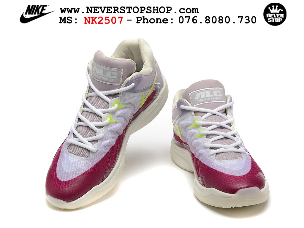 Giày bóng rổ cổ thấp Nike KD 17 Xám Đỏ tích hợp full Air Zoom bản đẹp replica 1:1 like authentic chính hãng real giá rẻ tốt HCM