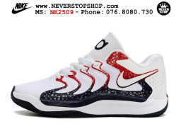 Giày bóng rổ cổ thấp Nike KD 17 Trắng Đỏ tích hợp full Air Zoom bản đẹp replica 1:1 like authentic chính hãng real giá rẻ tốt HCM