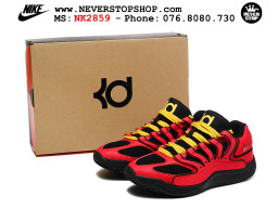 Giày bóng rổ cổ thấp Nike KD 18 Đỏ Đen mẫu mới best batch replica 1:1 like authentic chính hãng real giá rẻ tốt HCM