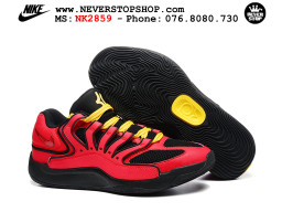 Giày bóng rổ cổ thấp Nike KD 18 Đỏ Đen mẫu mới best batch replica 1:1 like authentic chính hãng real giá rẻ tốt HCM