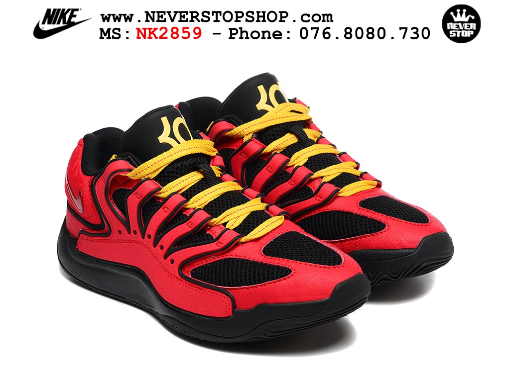 Giày bóng rổ cổ thấp Nike KD 18 Đỏ Đen mẫu mới best batch replica 1:1 like authentic chính hãng real giá rẻ tốt HCM