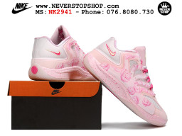 Giày bóng rổ KD 18 Hồng Trắng nam nữ cổ thấp Kevin Durant chuyên outdoor giá tốt tại NeverStop Basketball Sneakers Shop Ho Chi Minh Giày bóng rổ cổ thấp Nike KD 18 Hồng Trắng mẫu mới best batch replica 1:1 like authentic chính hãng real giá rẻ tốt HCM