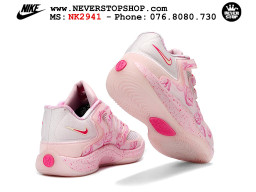 Giày bóng rổ KD 18 Hồng Trắng nam nữ cổ thấp Kevin Durant chuyên outdoor giá tốt tại NeverStop Basketball Sneakers Shop Ho Chi Minh Giày bóng rổ cổ thấp Nike KD 18 Hồng Trắng mẫu mới best batch replica 1:1 like authentic chính hãng real giá rẻ tốt HCM