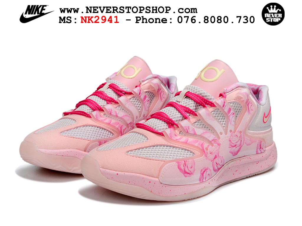 Giày bóng rổ KD 18 Hồng Trắng nam nữ cổ thấp Kevin Durant chuyên outdoor giá tốt tại NeverStop Basketball Sneakers Shop Ho Chi Minh Giày bóng rổ cổ thấp Nike KD 18 Hồng Trắng mẫu mới best batch replica 1:1 like authentic chính hãng real giá rẻ tốt HCM