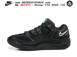 Giày bóng rổ cổ thấp Nike KD 18 Đen Xanh Ngọc mẫu mới best batch replica 1:1 like authentic chính hãng real giá rẻ tốt HCM