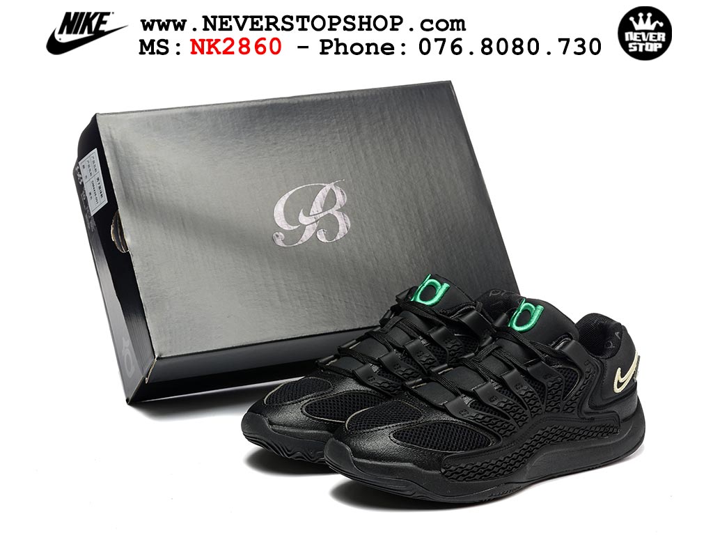 Giày bóng rổ cổ thấp Nike KD 18 Đen Xanh Ngọc mẫu mới best batch replica 1:1 like authentic chính hãng real giá rẻ tốt HCM