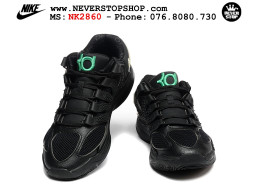 Giày bóng rổ cổ thấp Nike KD 18 Đen Xanh Ngọc mẫu mới best batch replica 1:1 like authentic chính hãng real giá rẻ tốt HCM