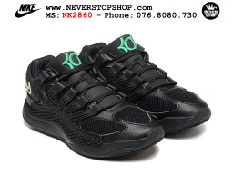 Giày bóng rổ cổ thấp Nike KD 18 Đen Xanh Ngọc mẫu mới best batch replica 1:1 like authentic chính hãng real giá rẻ tốt HCM