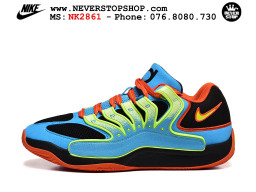 Giày bóng rổ cổ thấp Nike KD 18 Xanh Dương Đen mẫu mới best batch replica 1:1 like authentic chính hãng real giá rẻ tốt HCM