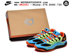 Giày bóng rổ cổ thấp Nike KD 18 Xanh Dương Đen mẫu mới best batch replica 1:1 like authentic chính hãng real giá rẻ tốt HCM