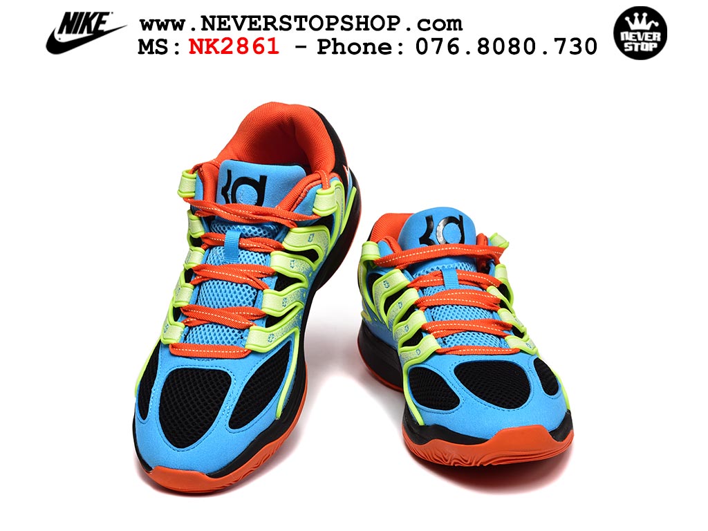 Giày bóng rổ cổ thấp Nike KD 18 Xanh Dương Đen mẫu mới best batch replica 1:1 like authentic chính hãng real giá rẻ tốt HCM