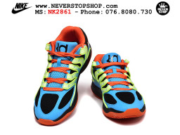 Giày bóng rổ cổ thấp Nike KD 18 Xanh Dương Đen mẫu mới best batch replica 1:1 like authentic chính hãng real giá rẻ tốt HCM