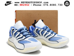 Giày bóng rổ cổ thấp Nike KD 18 Trắng Xanh Da Trời mẫu mới best batch replica 1:1 like authentic chính hãng real giá rẻ tốt HCM