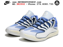 Giày bóng rổ cổ thấp Nike KD 18 Trắng Xanh Da Trời mẫu mới best batch replica 1:1 like authentic chính hãng real giá rẻ tốt HCM