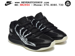 Giày bóng rổ cổ thấp Nike KD 18 Đen Trắng mẫu mới best batch replica 1:1 like authentic chính hãng real giá rẻ tốt HCM