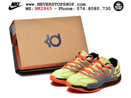 Giày bóng rổ cổ thấp Nike KD 18 Vàng Cam mẫu mới best batch replica 1:1 like authentic chính hãng real giá rẻ tốt HCM