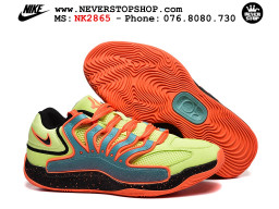 Giày bóng rổ cổ thấp Nike KD 18 Vàng Cam mẫu mới best batch replica 1:1 like authentic chính hãng real giá rẻ tốt HCM