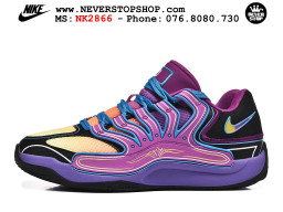 Giày bóng rổ cổ thấp Nike KD 18 Tím Đen mẫu mới best batch replica 1:1 like authentic chính hãng real giá rẻ tốt HCM