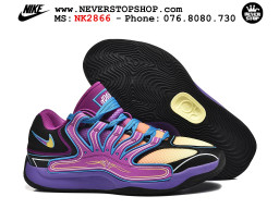 Giày bóng rổ cổ thấp Nike KD 18 Tím Đen mẫu mới best batch replica 1:1 like authentic chính hãng real giá rẻ tốt HCM