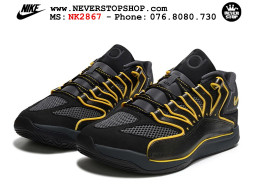 Giày bóng rổ cổ thấp Nike KD 18 Đen Vàng mẫu mới best batch replica 1:1 like authentic chính hãng real giá rẻ tốt HCM