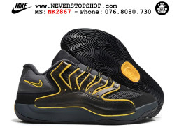 Giày bóng rổ cổ thấp Nike KD 18 Đen Vàng mẫu mới best batch replica 1:1 like authentic chính hãng real giá rẻ tốt HCM