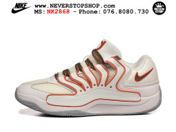 Giày bóng rổ cổ thấp Nike KD 18 Trắng Cam mẫu mới best batch replica 1:1 like authentic chính hãng real giá rẻ tốt HCM