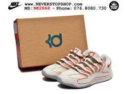 Giày bóng rổ cổ thấp Nike KD 18 Trắng Cam mẫu mới best batch replica 1:1 like authentic chính hãng real giá rẻ tốt HCM