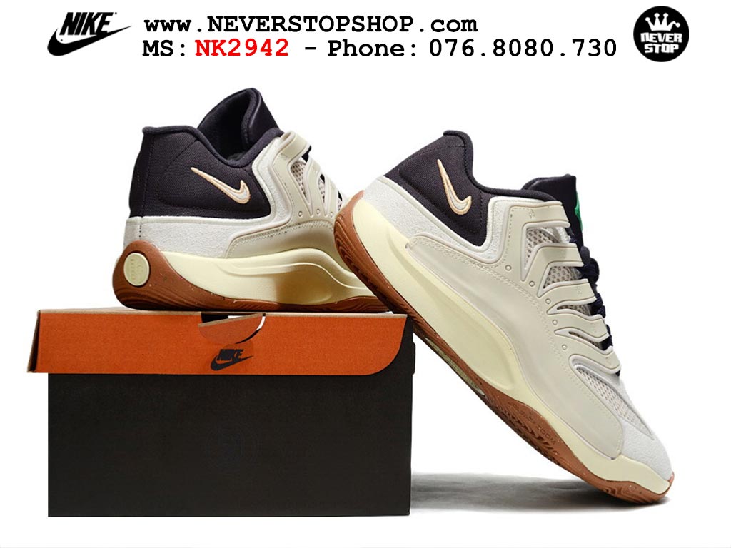 Giày bóng rổ cổ thấp Nike KD 18 Trắng Tím mẫu mới best batch replica 1:1 like authentic chính hãng real giá rẻ tốt HCM