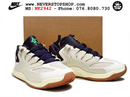 Giày bóng rổ cổ thấp Nike KD 18 Trắng Tím mẫu mới best batch replica 1:1 like authentic chính hãng real giá rẻ tốt HCM