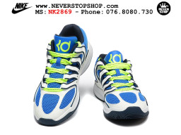 Giày bóng rổ cổ thấp Nike KD 18 Trắng Xanh Dương mẫu mới best batch replica 1:1 like authentic chính hãng real giá rẻ tốt HCM